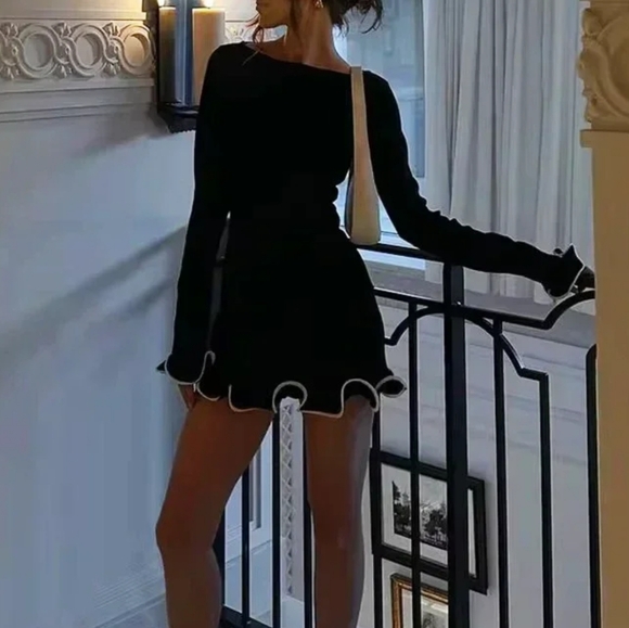 Autumn New Knitted Mini Dress For Women - Picture 2 of 8